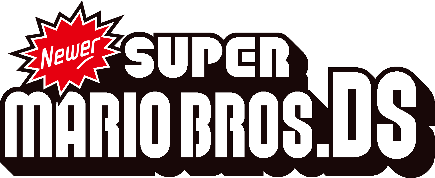 Super Mario Bros. Logo Png Hd (black, gray, white)