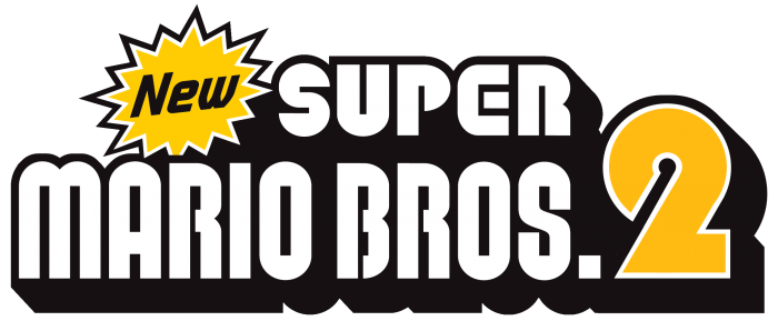 Super Mario Bros. Logo Png Photo (black, orange, white)