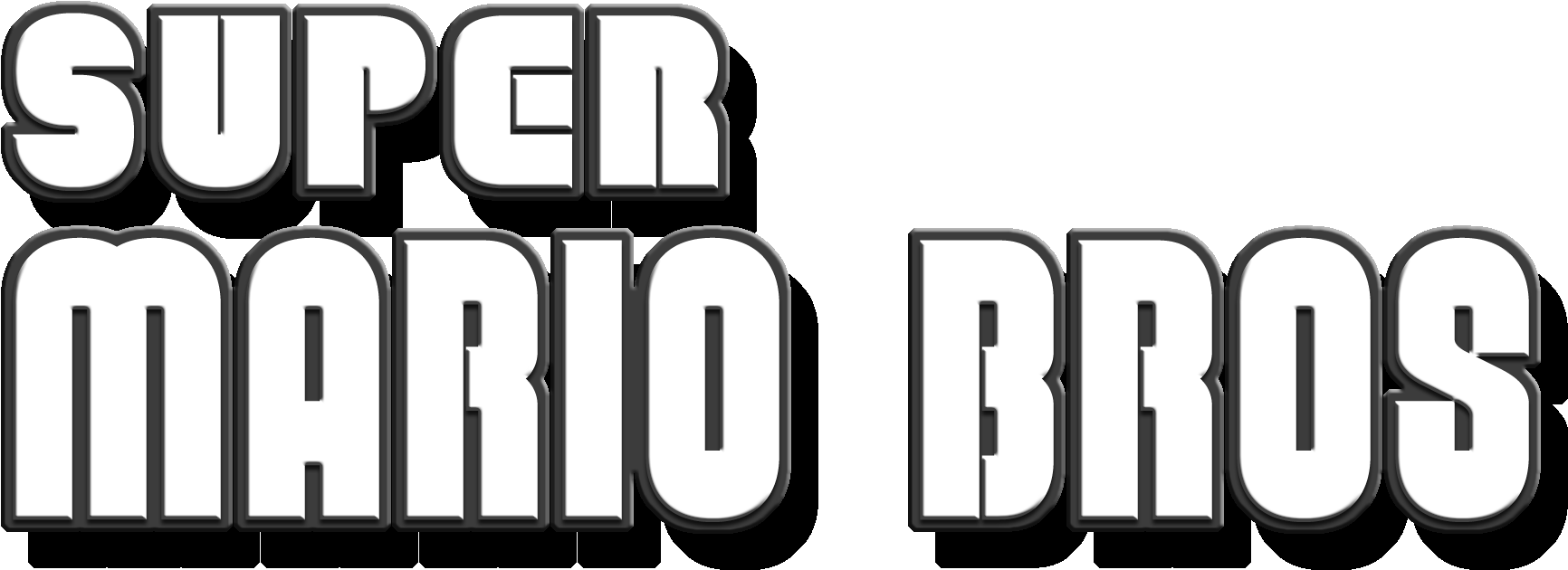 Super Mario Bros. Logo Png Picture (lavender, black, gray, white, silver)