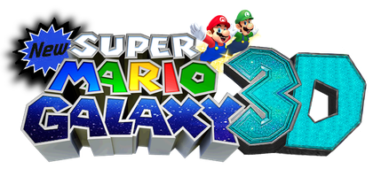 Super Mario Galaxy Logo Png File (greenish blue, black, white)