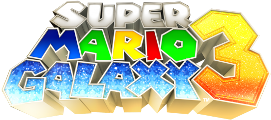 Super Mario Galaxy Logo Png Image (yellow, lime, black, salmon, white)