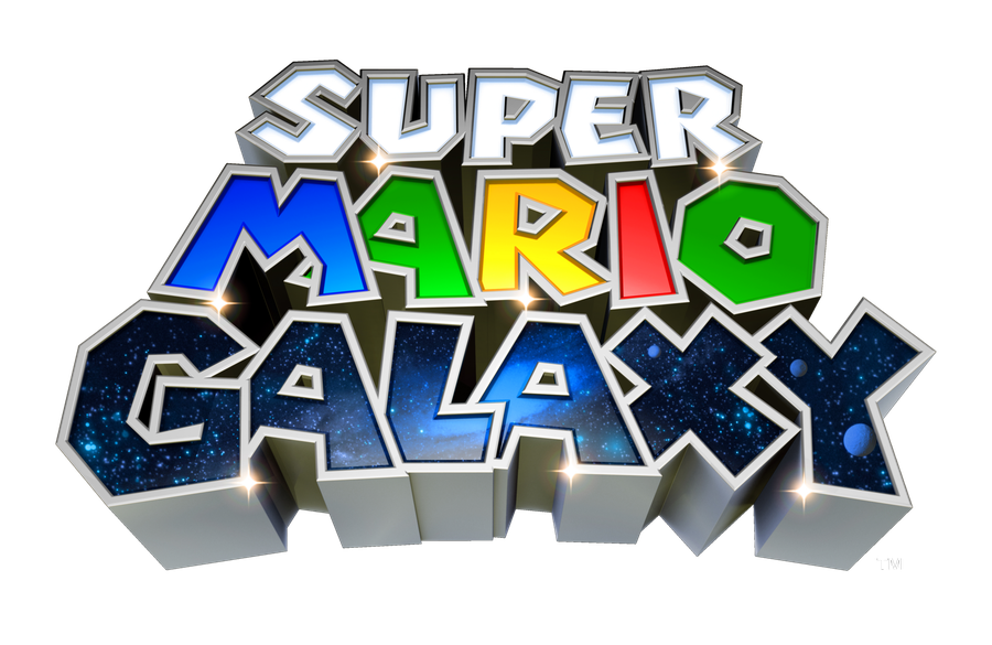 Super Mario Galaxy Logo Png Pic (black, gray, green, white)