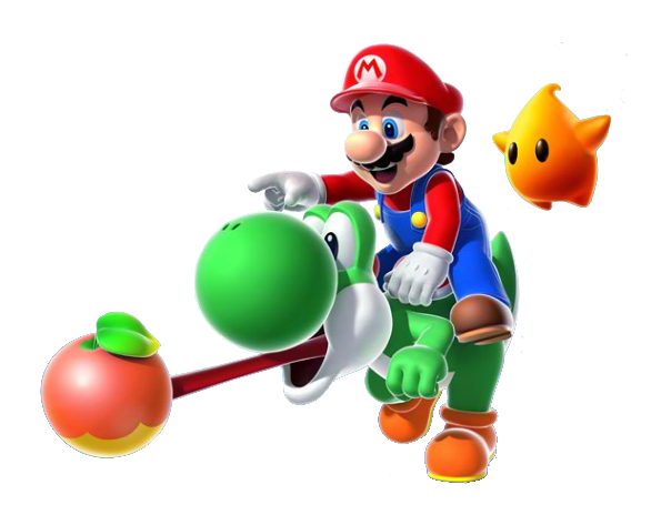 Super Mario Galaxy Transparent Png (white)