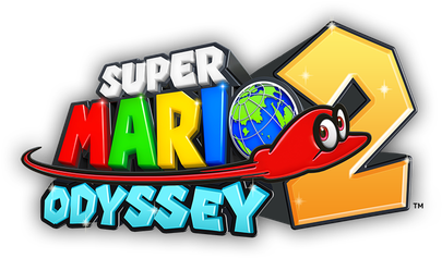 Super Mario Odyssey Logo Png File (gold, black, red, orange)