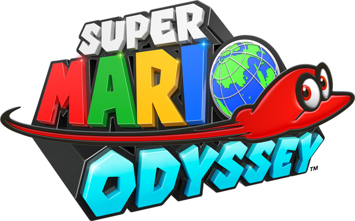 Super Mario Odyssey Logo Png Image (black, white)