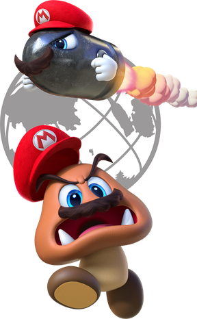 Super Mario Odyssey Png File (black)