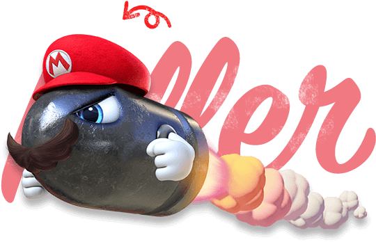 Super Mario Odyssey Png Photo (black, red)