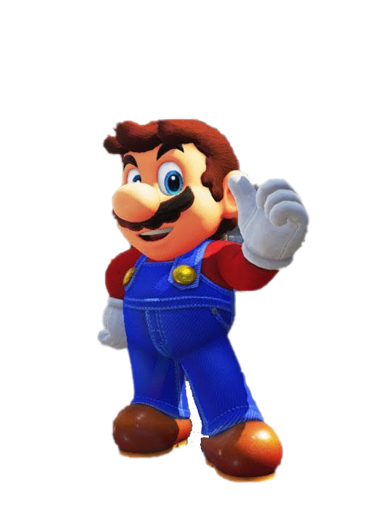 Super Mario Odyssey Transparent Isolated Png (navy, silver, white)