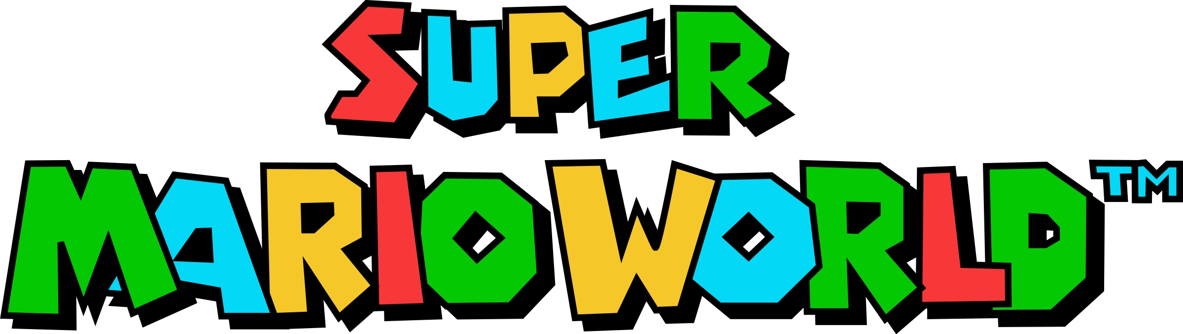 Super Mario World Logo Png Hd Isolated (greenish blue, lime, black)