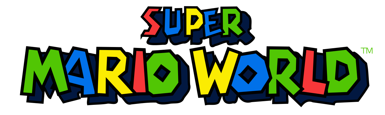 Super Mario World Logo Png Transparent (teal, olive, black, yellow)