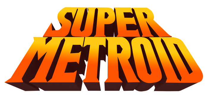 Super Metroid Logo Png File (black, chocolate, gold)