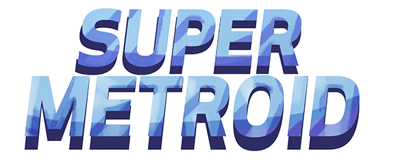 Super Metroid Logo Png Image (indigo, black, navy)