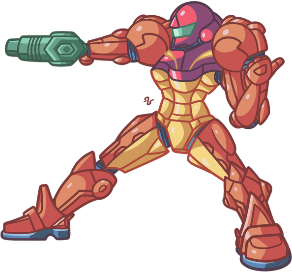 Super Metroid Transparent Background (black, salmon, chocolate)