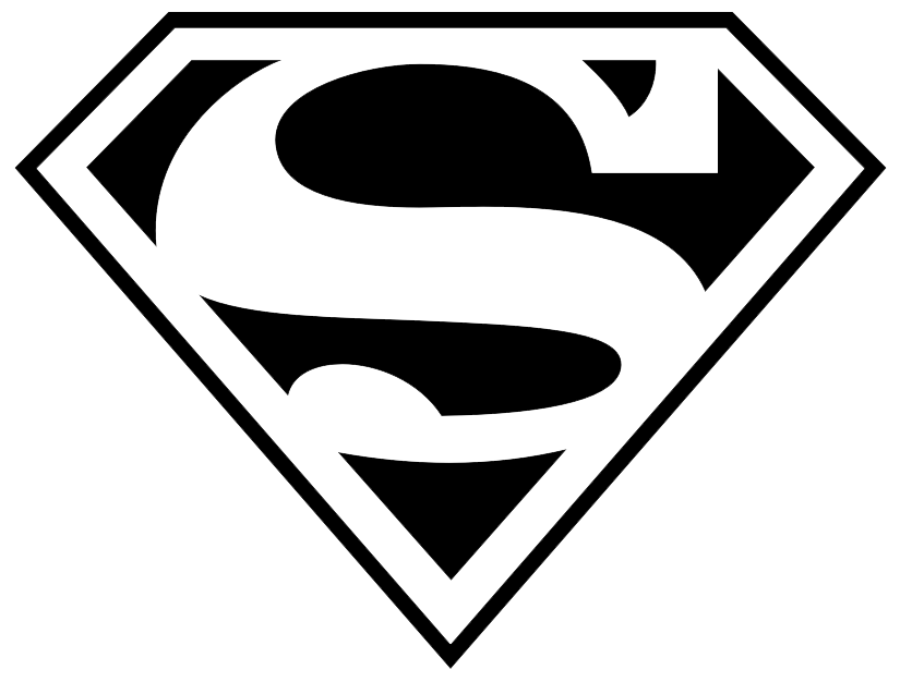 Superman Logo Png Clipart (black, gray, lavender, white)