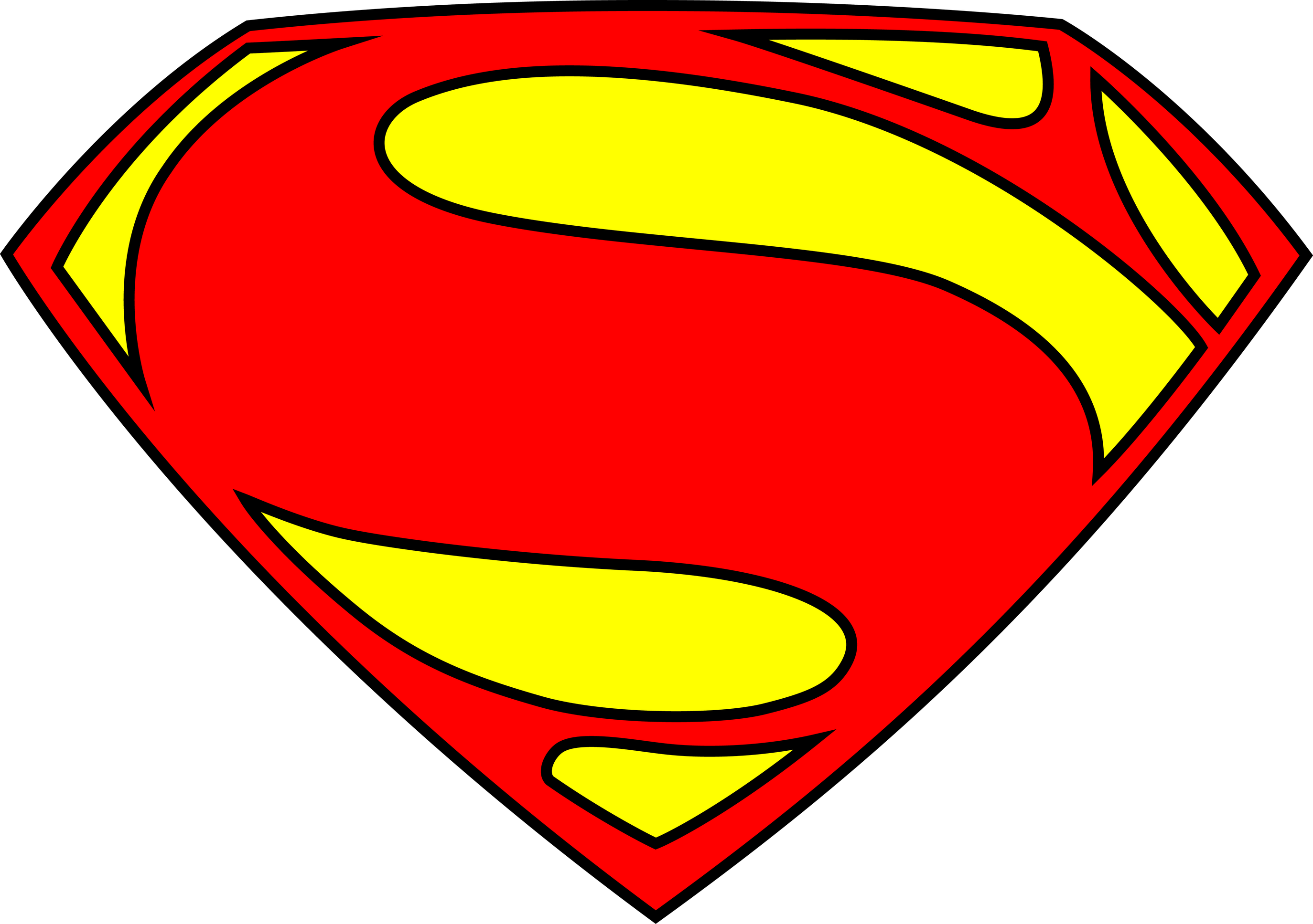 Superman Logo Png Transparent Image (yellow, black, red)