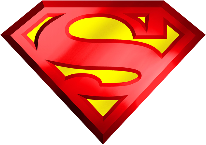 Superman Logo Transparent Png (yellow, black, salmon)