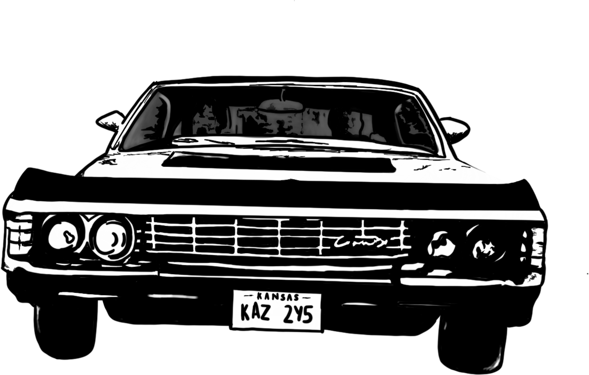 Supernatural Png File (black, white)