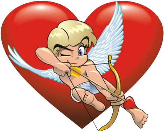 Cupid Angel Png Cutout (black, maroon, red)