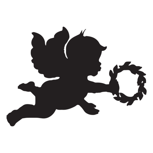 Cupid Angel Png File (black)