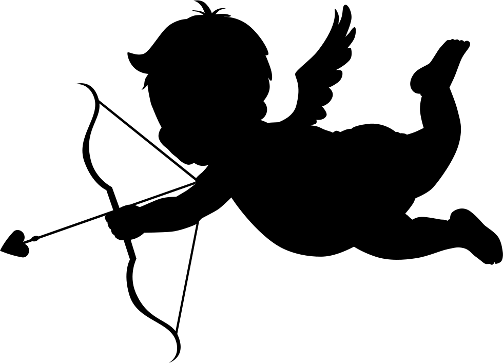 Cupid Angel Png Photo (black, lavender, white)