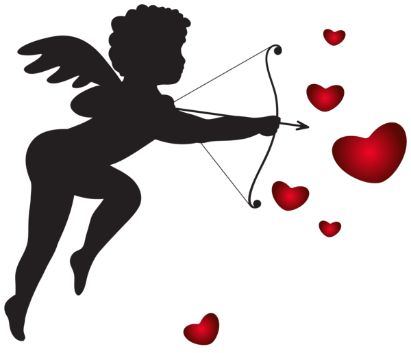 Cupid Arrow Valentine Png Images (black)