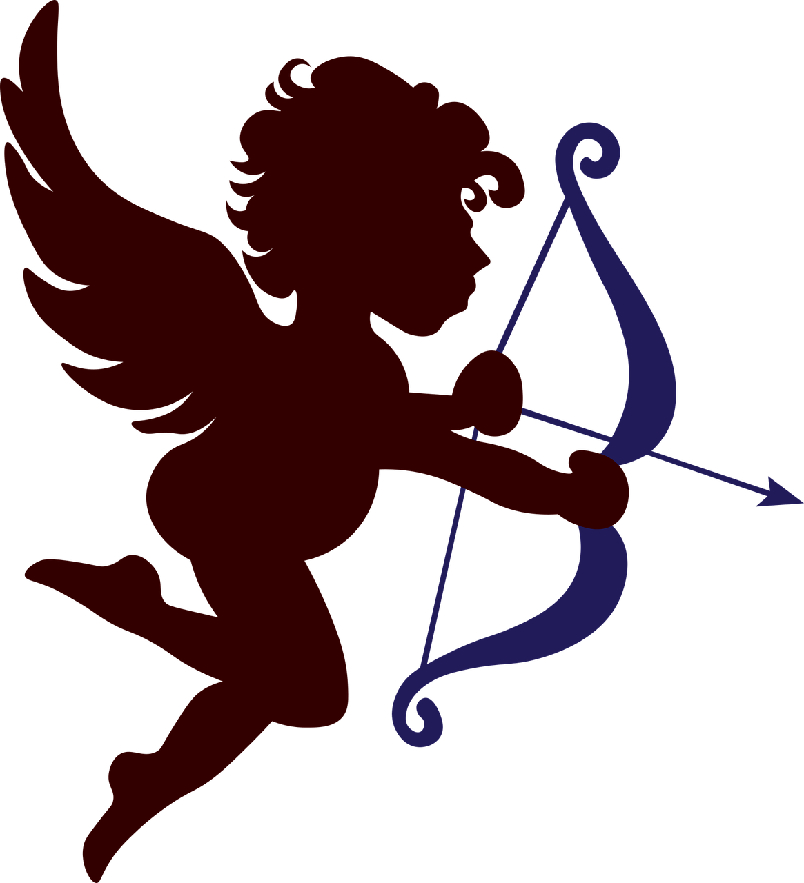 Cupid Valentine Png File (black, navy)