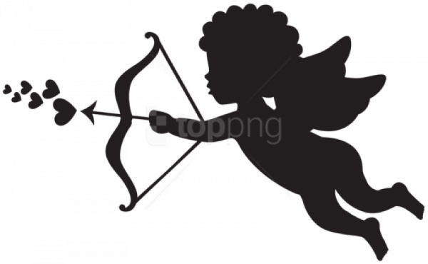 Cupid Valentine Png Image (black)