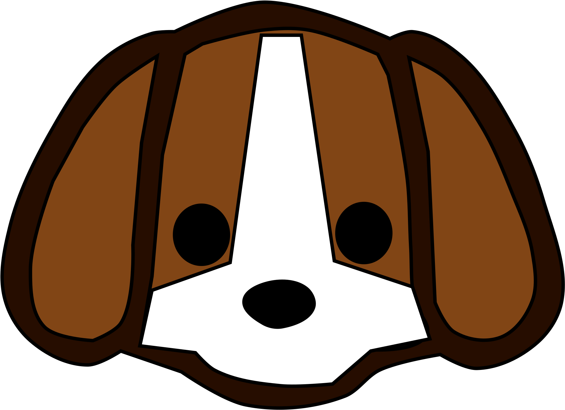 Puppy Dog Face Png File (olive, black, white)