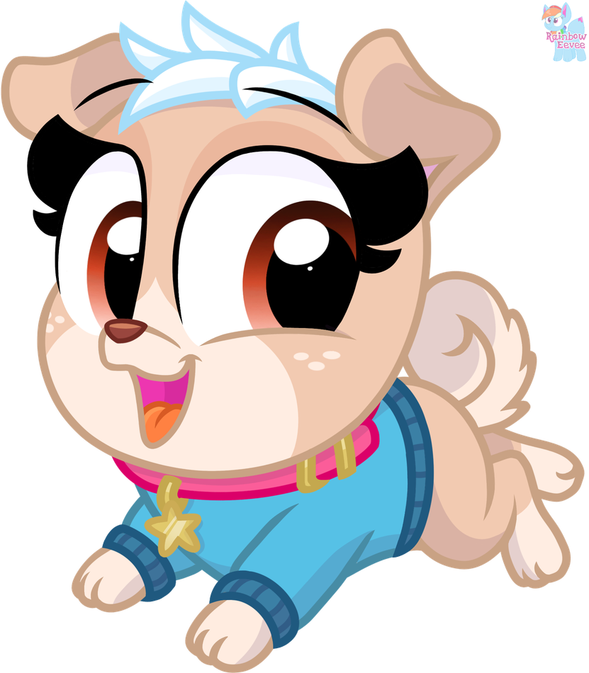 Puppy Dog Pals Png File (pink, black, beige, greenish blue, white)