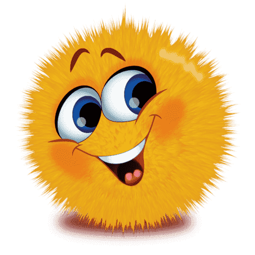 Fur Emoji Transparent Background (gray, orange)