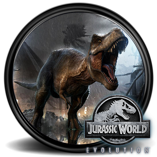 Jurassic World Evolution Logo Png Cutout (black, gray, white, lavender)