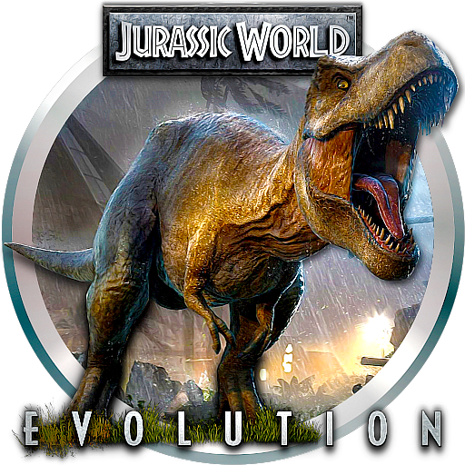 Jurassic World Evolution Logo Png Photo (black, gray, white, lavender)