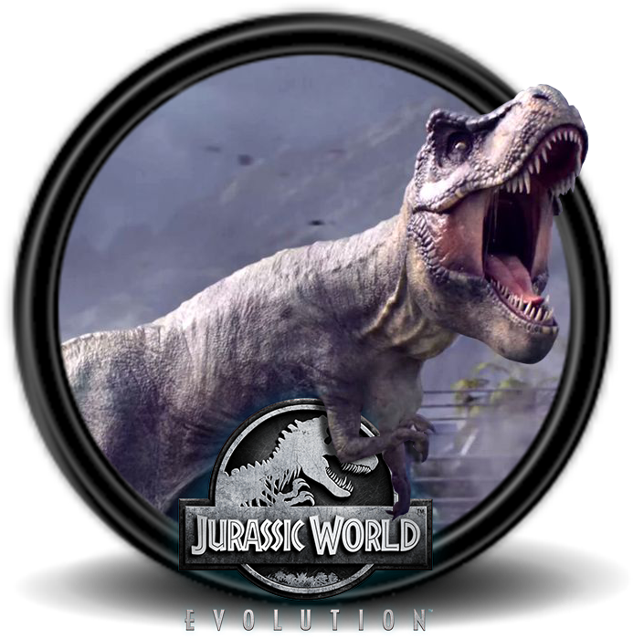 Jurassic World Evolution Logo (black, gray)