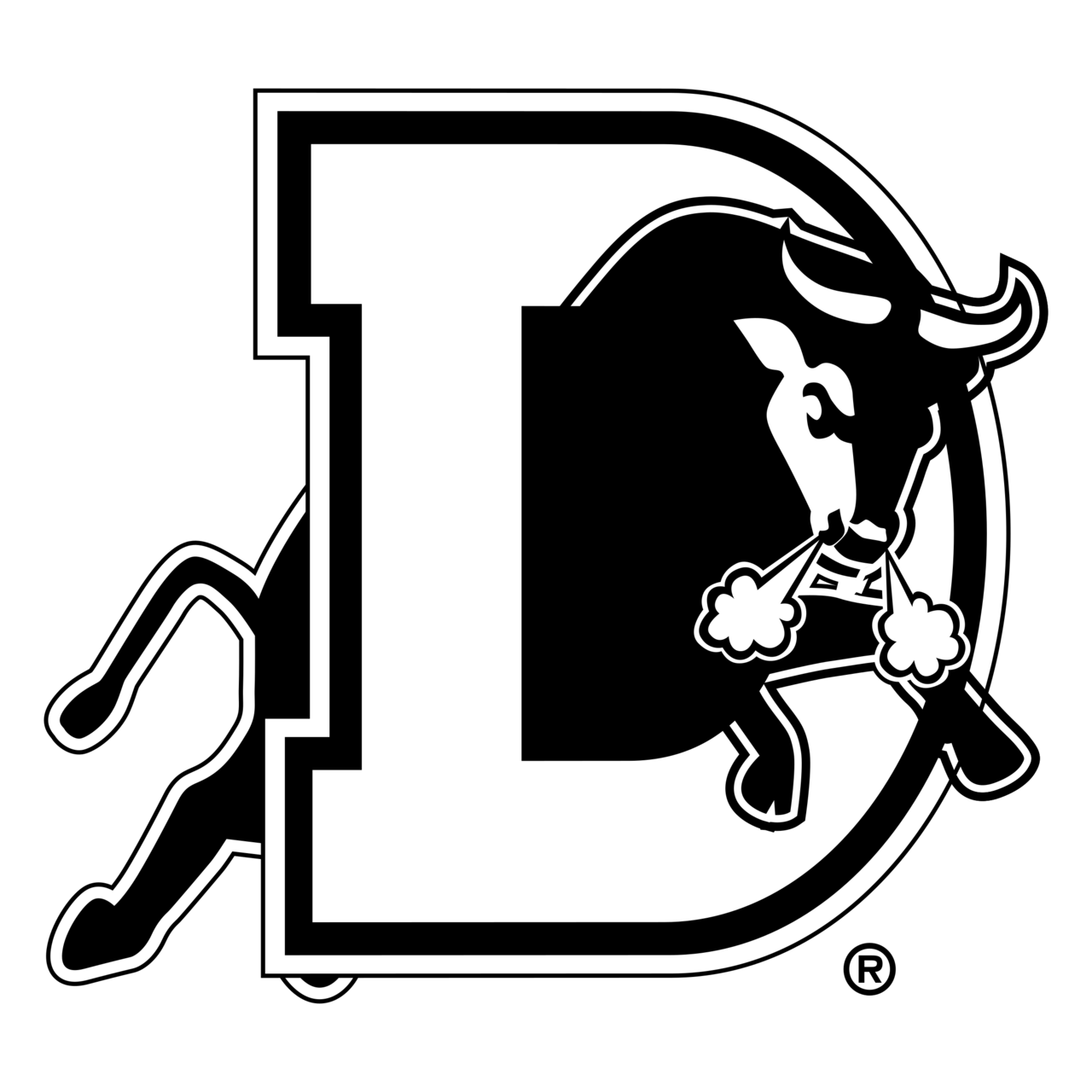 Durham Bulls Png Pic (black, gray, silver, white)