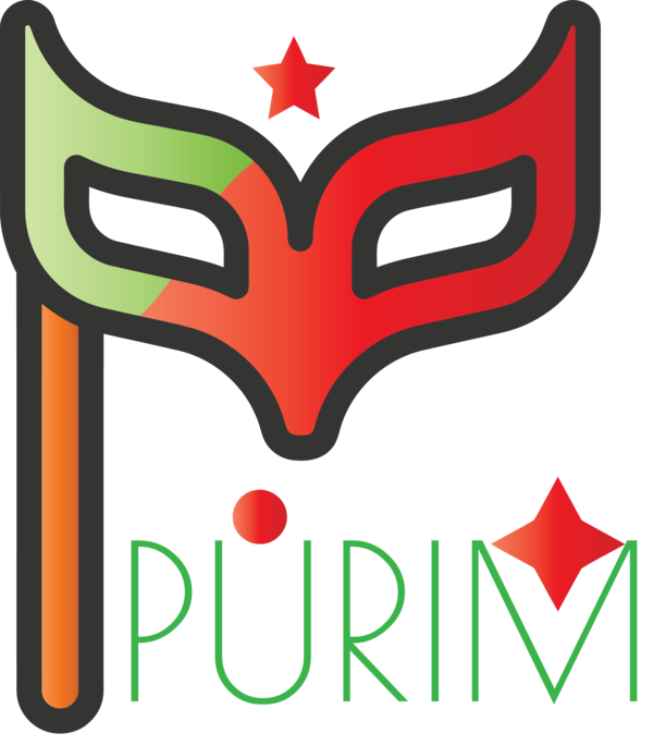 Purim Symbol Transparent Background (black)