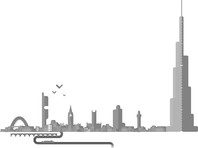 Burj Khalifa Png Picture (black, gray, silver, white)