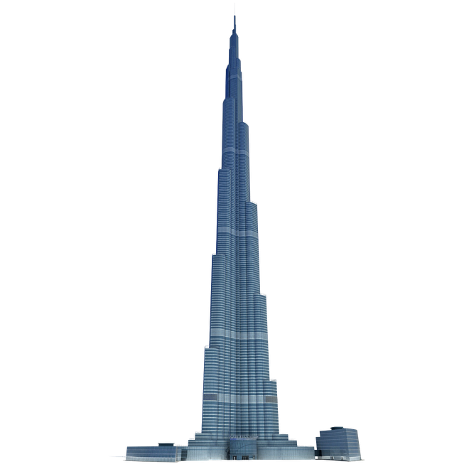 Burj Khalifa Png Transparent Image (black, gray)