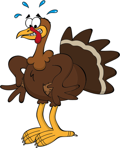 Turkey Cartoon Png Photo (maroon, black, olive, white)