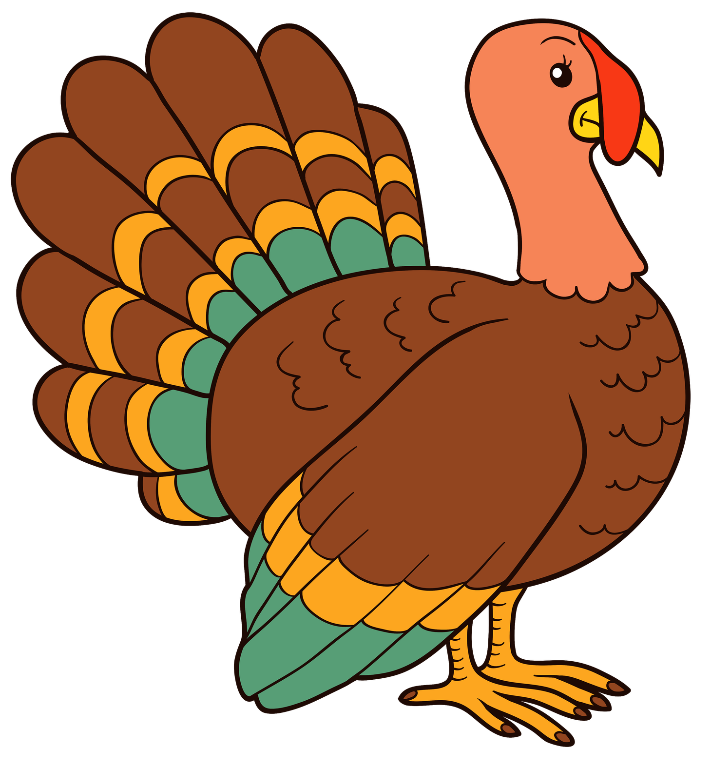 Turkey Png Image (black, gray, salmon, chocolate, olive)