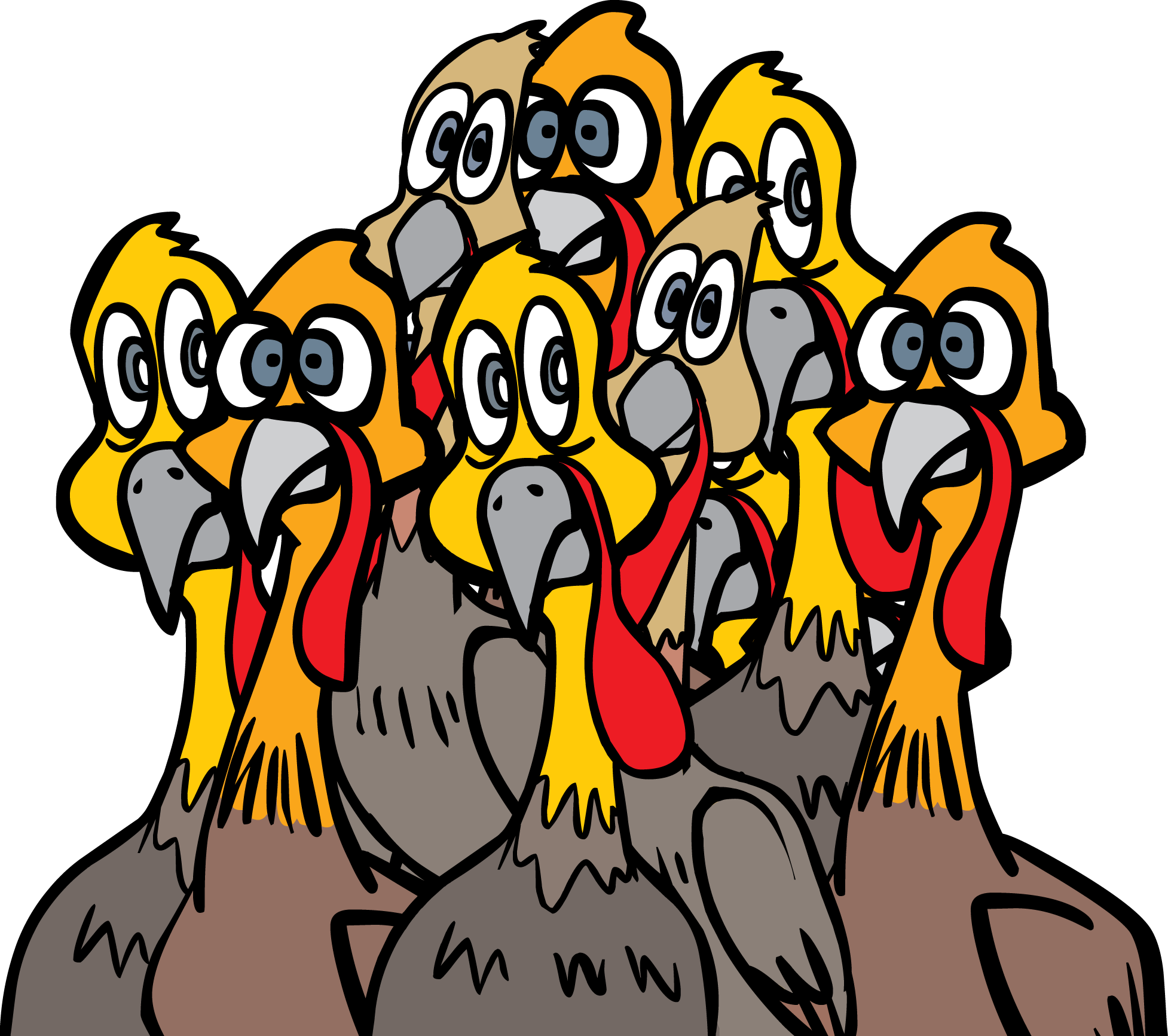 Turkeys Png Free Download (black, gray, orange, white)