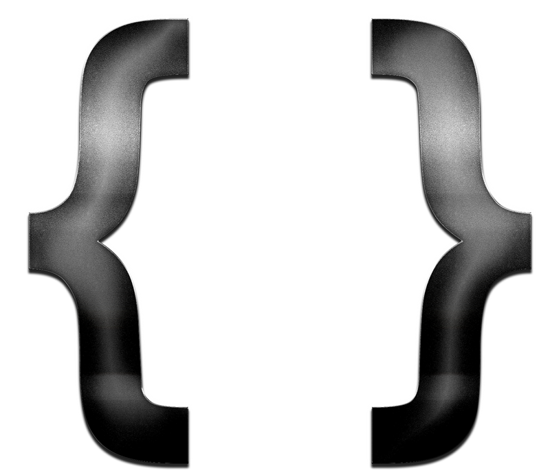 Curly Brackets Png Image (black, gray)