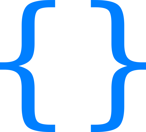 Curly Brackets Style Png Picture (greenish blue, blue, white)