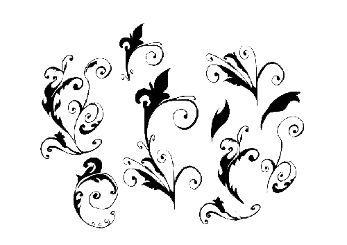 Curly Png Image (black, lavender, white)