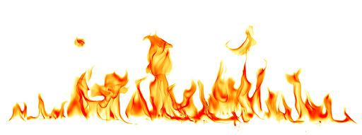 Burning Fire Flame Png (black)