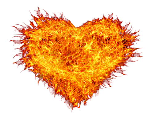 Burning Fire Heart Flame Vector Png (black, maroon)