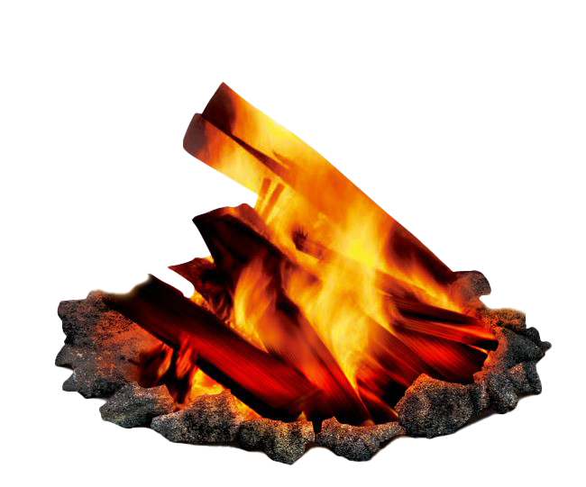 Burning Firewood Png File (black, white)