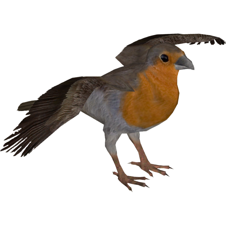 European Robin Png Pic (black, white)