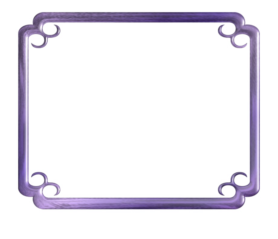 Purple Frame Png Clipart (lavender, white, silver)