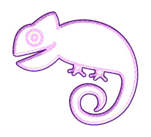 Purple Lizard Png Clipart (black, white)