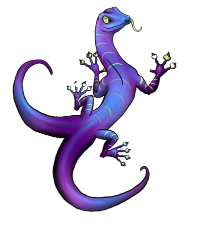 Purple Lizard Png Hd (black)